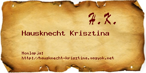 Hausknecht Krisztina névjegykártya
